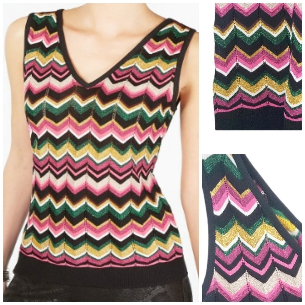 I.n.c. Zig-Zag Sweater Tank Top  size small